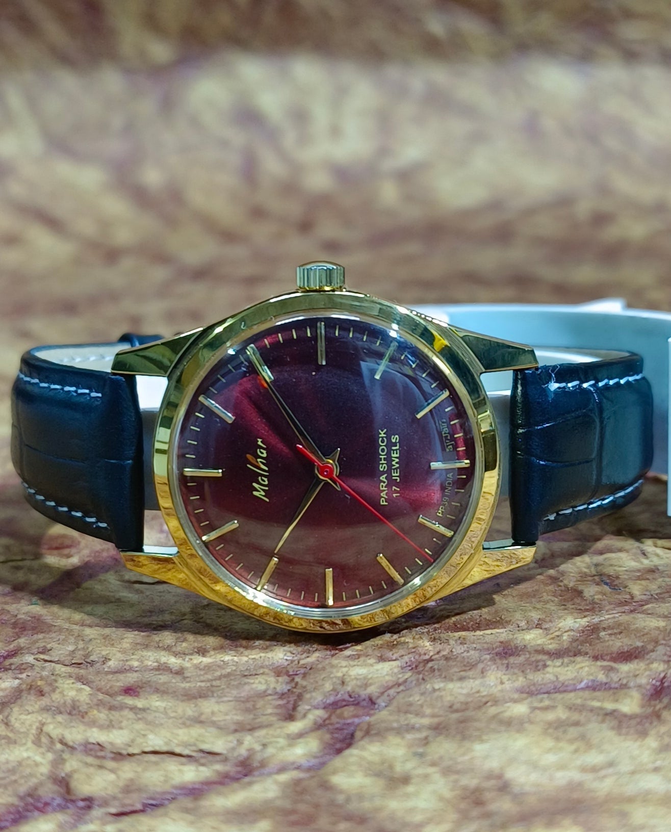 HMT Malhar Mechanical Hand Winding Wristwatch See-Through Back Vintage Watch Geniune-Vintage-Watches