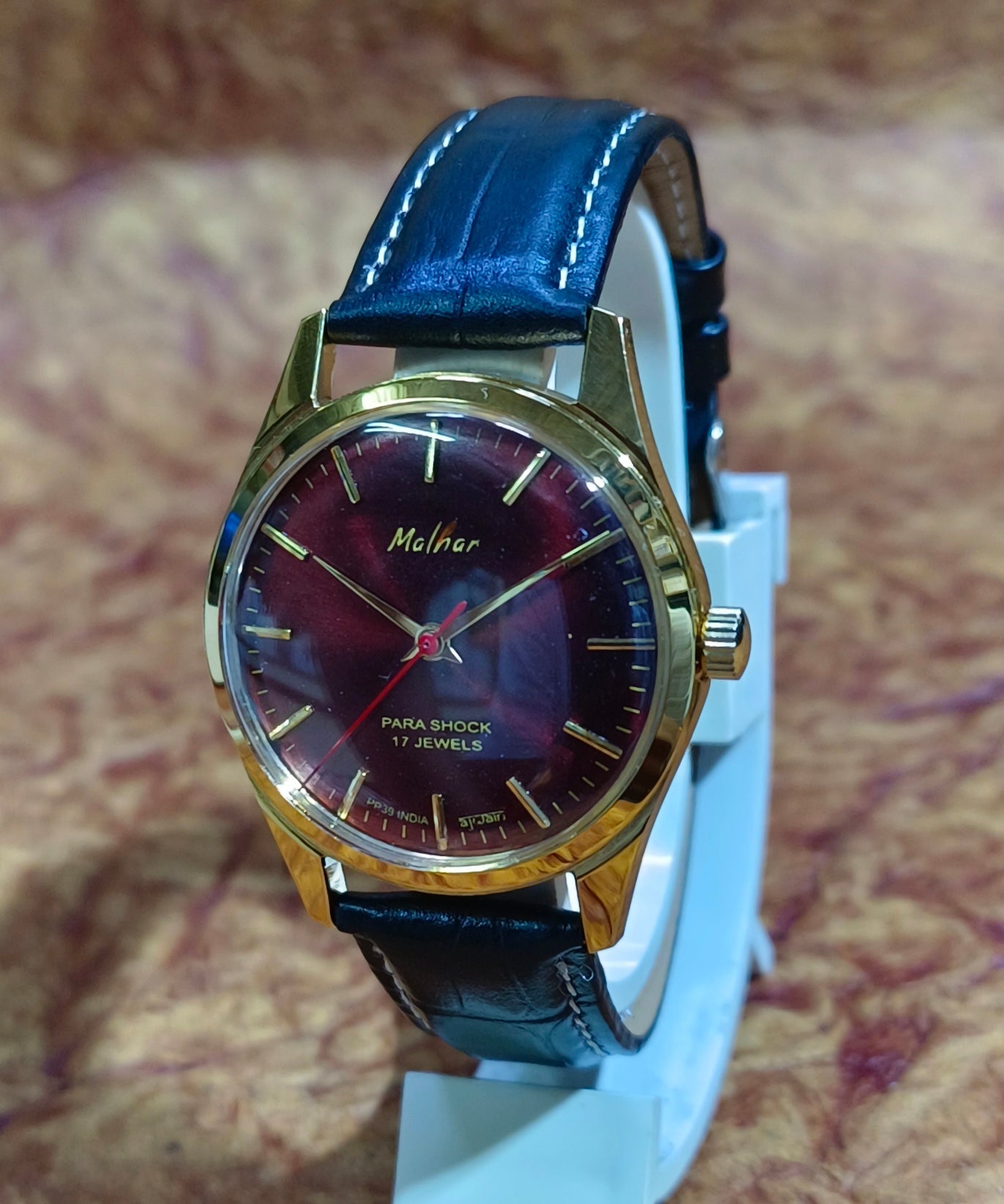 HMT Malhar Mechanical Hand Winding Wristwatch See-Through Back Vintage Watch Geniune-Vintage-Watches