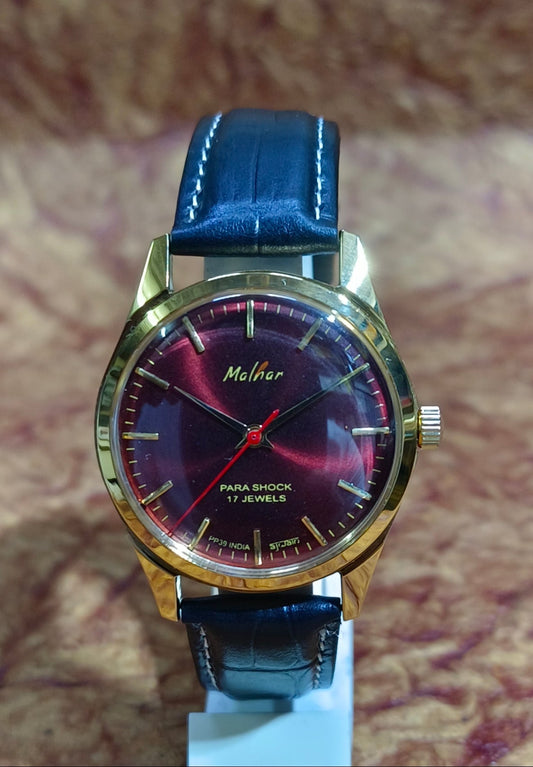 HMT Malhar Mechanical Hand Winding Wristwatch See-Through Back Vintage Watch Geniune-Vintage-Watches
