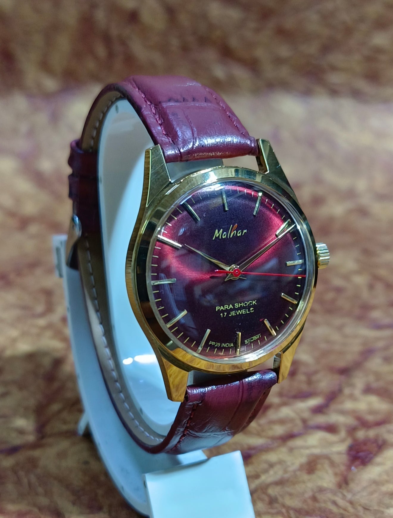 HMT Malhar Manual Wind Mechanical Men's Wristwatch Exhibition Back Vintage Geniune-Vintage-Watches