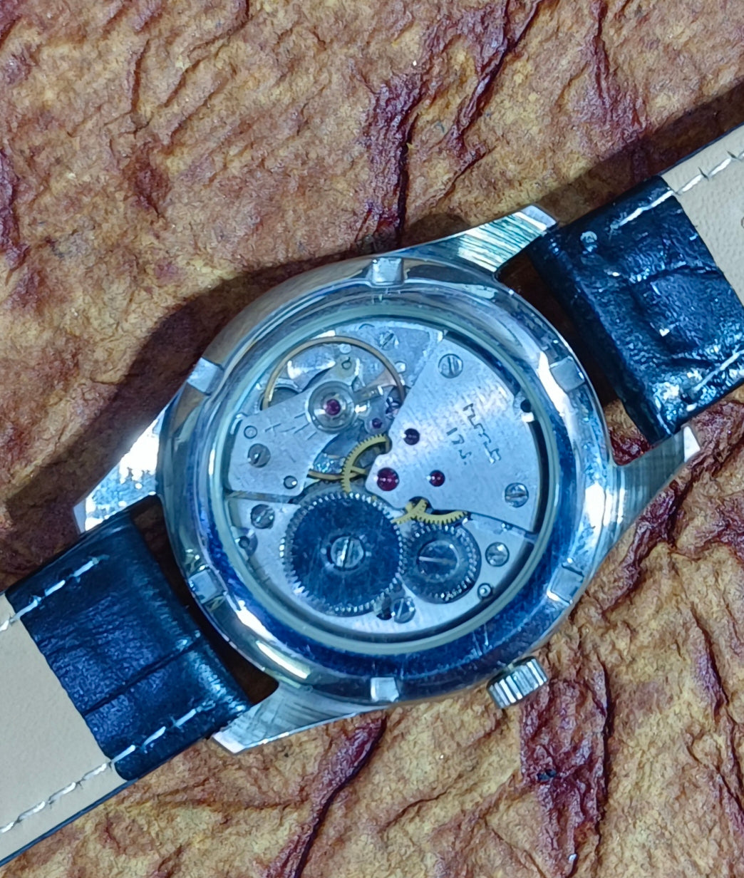Vintage HMT Pilot Hand Wind Mechanical Wristwatch Stainless Steel Exhibition Back Geniune-Vintage-Watches