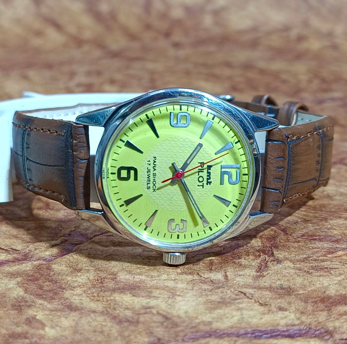 HMT Pilot Vintage Mechanical Hand Wind Watch Stainless Steel Men's Wristwatch Geniune-Vintage-Watches
