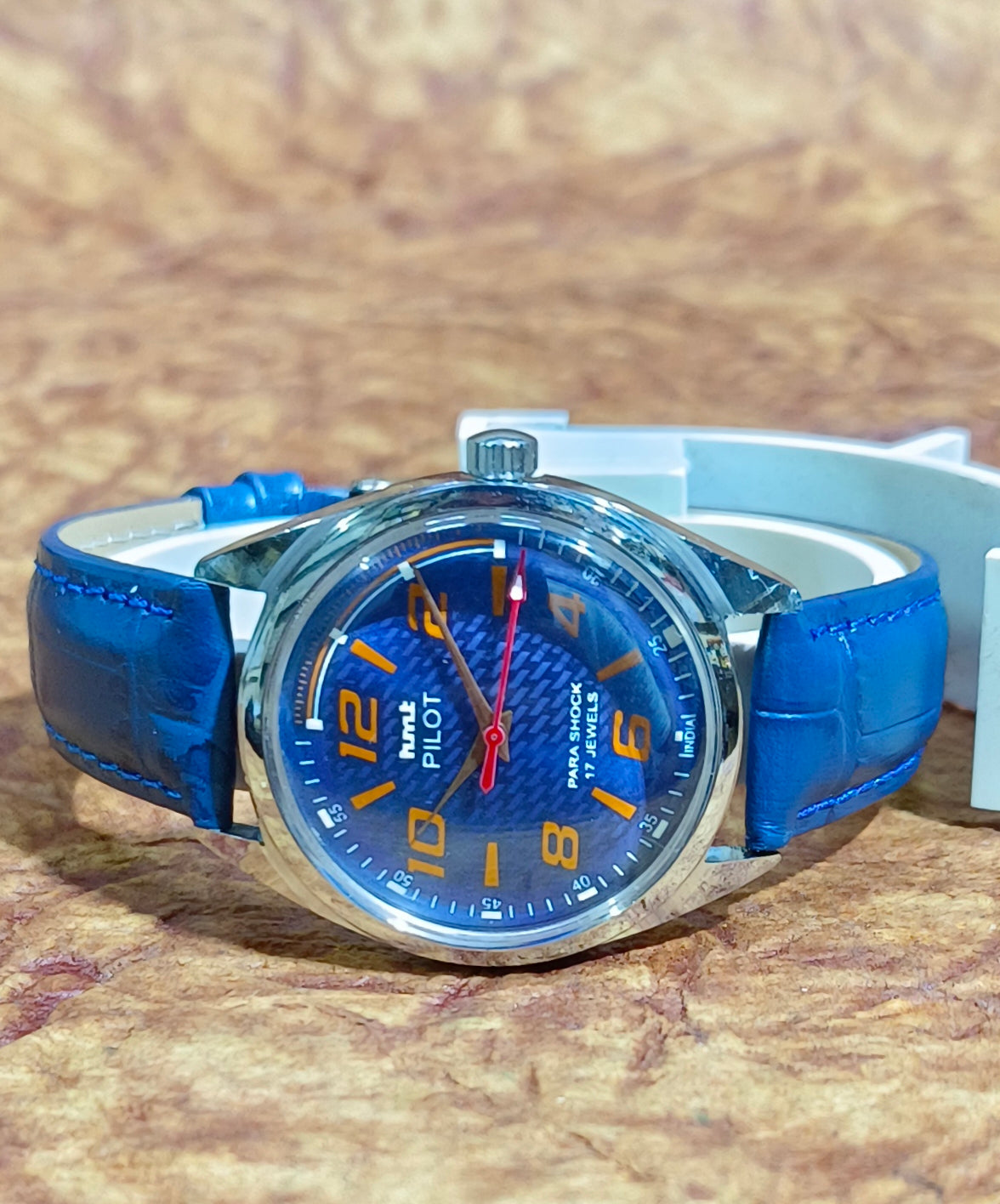 Vintage HMT Pilot Mechanical Wristwatch Stainless case Blue Dial Men's Watch Geniune-Vintage-Watches