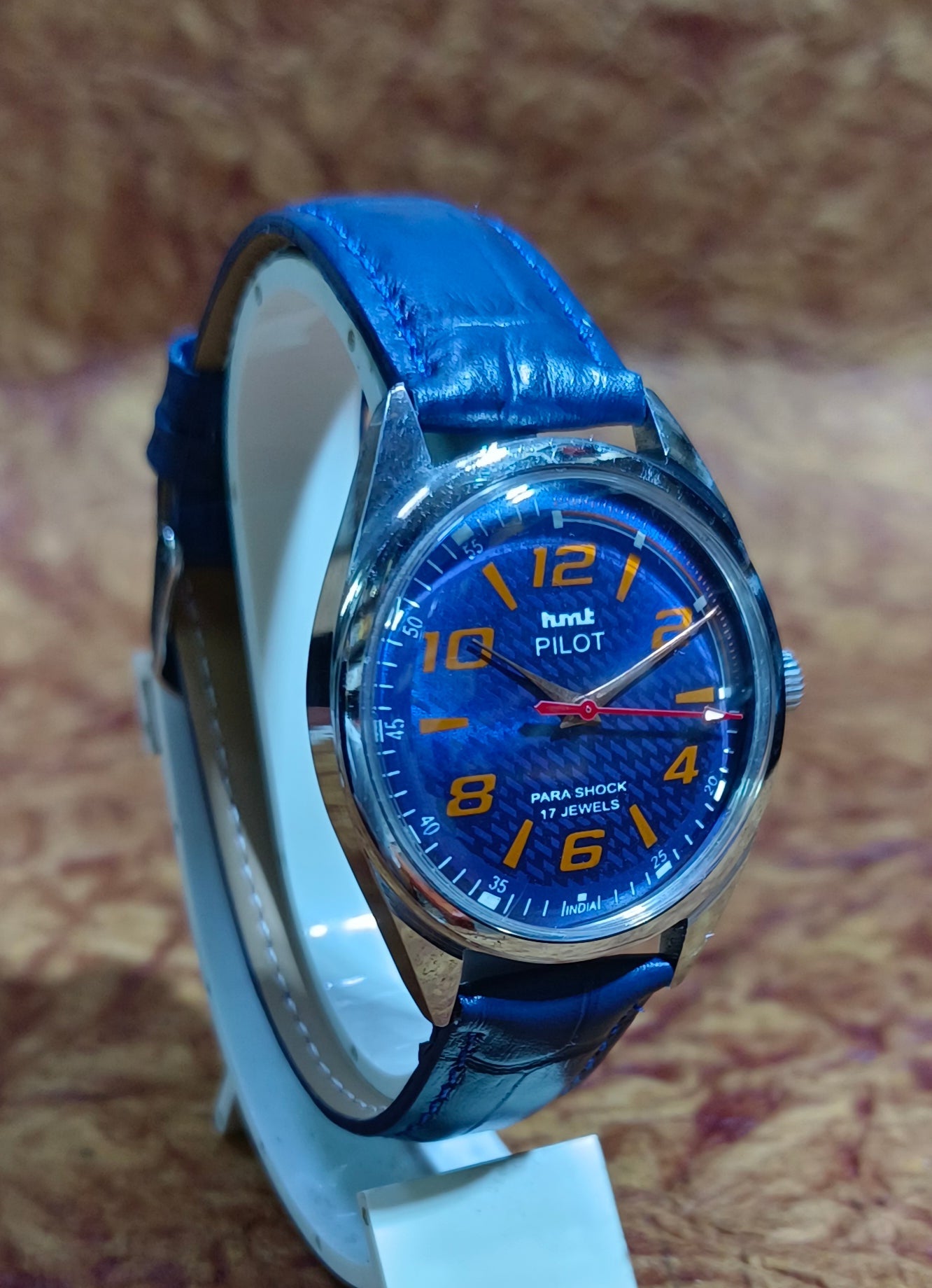 Vintage HMT Pilot Mechanical Wristwatch Stainless case Blue Dial Men's Watch Geniune-Vintage-Watches