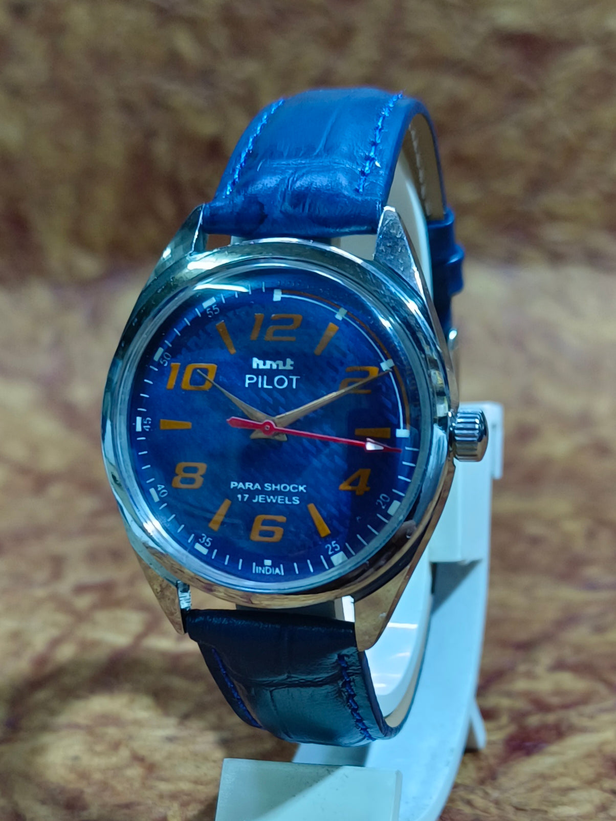 Vintage HMT Pilot Mechanical Wristwatch Stainless case Blue Dial Men's Watch Geniune-Vintage-Watches