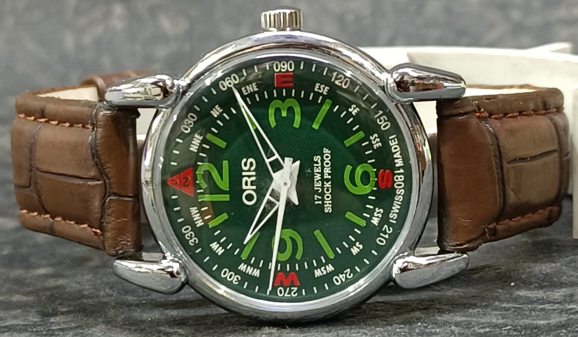 Antique Vintage ORIS 17 Jewels FHF ST96 Mechanical Hand Wind Swiss Made Men's Wristwatch