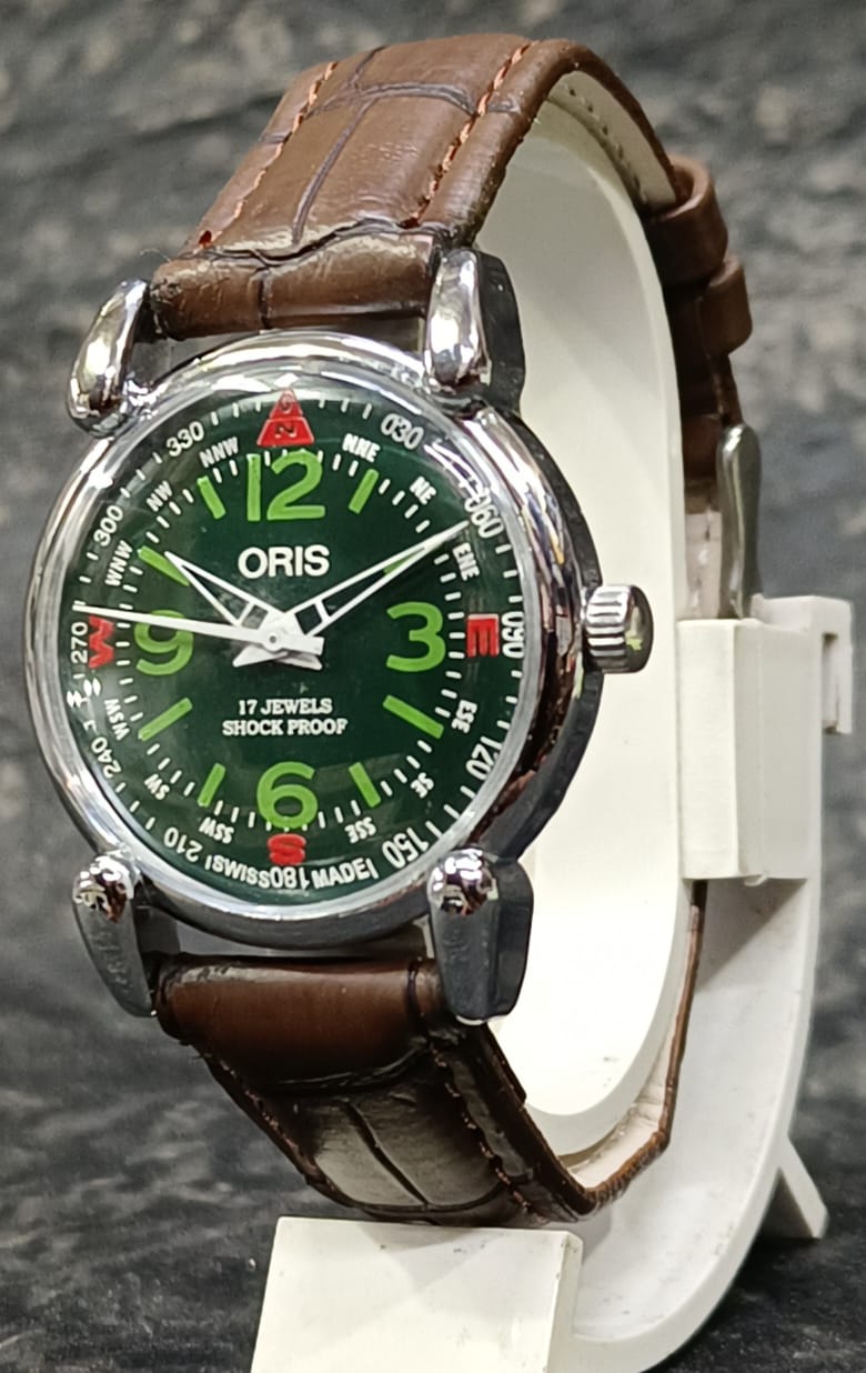 Antique Vintage ORIS 17 Jewels FHF ST96 Mechanical Hand Wind Swiss Made Men's Wristwatch
