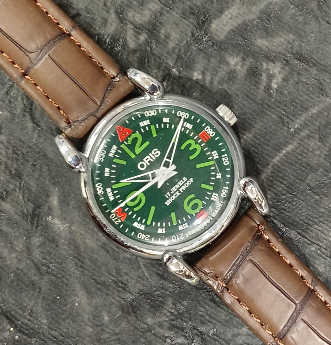 Antique Vintage ORIS 17 Jewels FHF ST96 Mechanical Hand Wind Swiss Made Men's Wristwatch