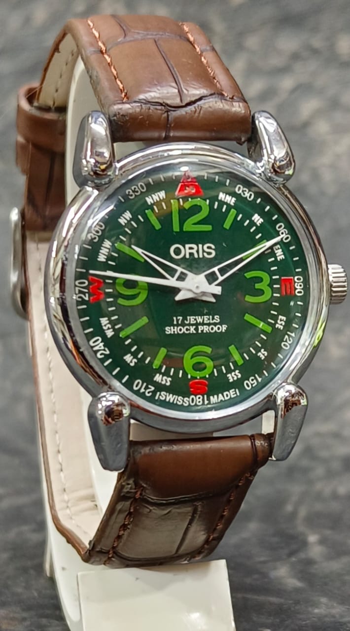 Antique Vintage ORIS 17 Jewels FHF ST96 Mechanical Hand Wind Swiss Made Men's Wristwatch