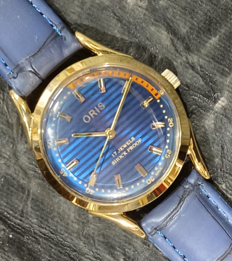 Men's Wristwatch Oris Vintage 17 Jewels FHF ST96 Mechanical Swiss Made Hand Winding