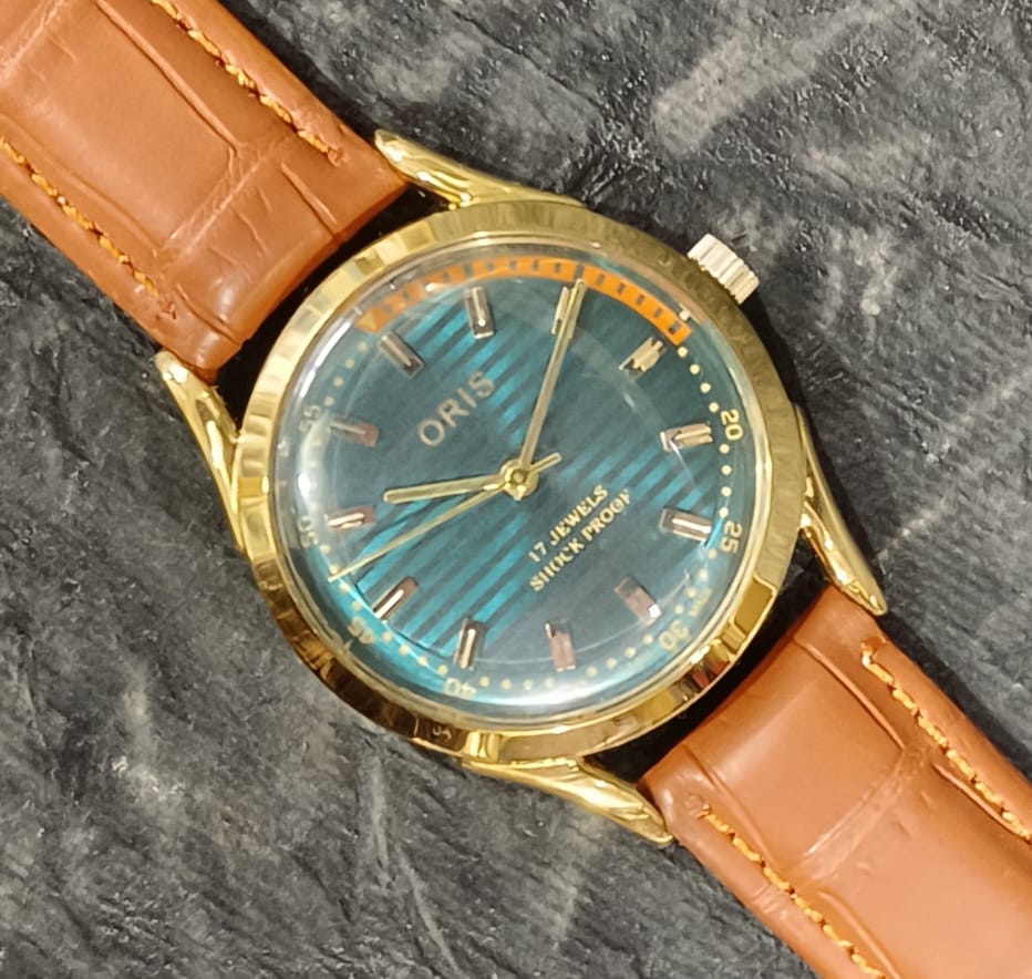 Men's Wristwatch Oris Vintage 17 Jewels FHF ST96 Mechanical Swiss Made Hand Winding