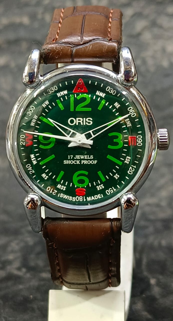Antique Vintage ORIS 17 Jewels FHF ST96 Mechanical Hand Wind Swiss Made Men's Wristwatch